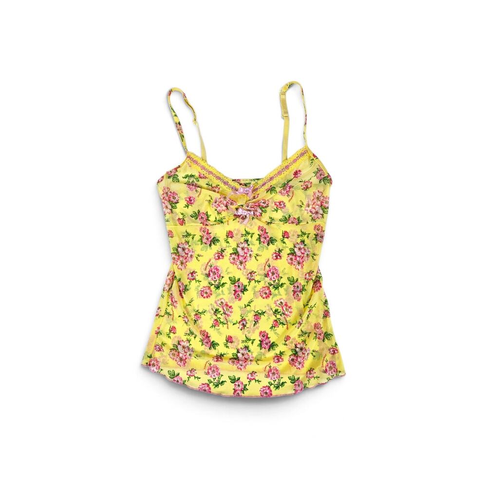 Euro Cami Top Mesh Yamamay Coquette Yellow - Size Small